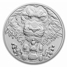 Stříbrná mince Stříbrný Český Lev 2 Oz $2 2023 Niue BU