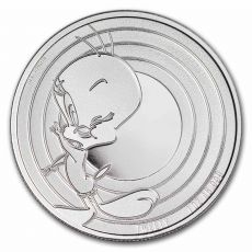 Stříbrná mince Looney Tunes Tweety 1 Oz $5 2023 Samoa BU