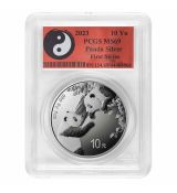 Stříbrná mince Panda MS-69 PCGS (FS, Yin-Yang) 30g 10 juanů 2023 Čína