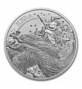 Stříbrná mince bohyně: Héra a páv 1 Oz 2022 BU