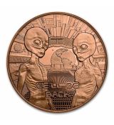 Měděná mince UFO Aliens "We'll be Back"  Vetřelci "Vrátíme se" 1 Oz