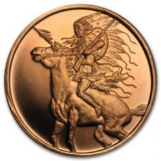 Měděná mince Red Horse (červený kůň) 1 Oz