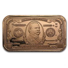 Měděný slitek replika bankovek Grover Cleveland v hodnotě 1 000 dolarů 1 oz