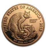 Měděná mince Ztracení kojoti (5,00 $ Native American Los Coyotes) 1 Oz