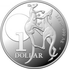 Stříbrná mince Klokan (Kangaroo) 1/2 Oz 1 $ 2023 Austrálie