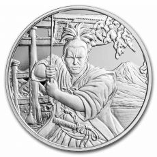 Stříbrná mince Ancient Warriors – Samurai 1 Oz 2022 Fiji