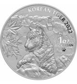 Stříbrná mince Tiger 1 Oz 2022 Jižní Korea