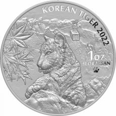 Stříbrná mince Tiger 1 Oz 2022 Jižní Korea