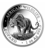 Stříbrná mince African Wildlife Leopard 1 Oz 2023 Somálsko BU
