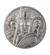 Platonová mince Sparta 1 Oz 250 $ 2023 Cookovy ostrovy