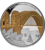 Stříbrná mince Sydney Harbour Bridge 1 oz (pozlaceno) 2022 Niue
