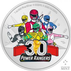 Stříbrná mince Power Rangers 1 Oz 2023 Niue
