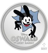 Stříbrná mince Oswald legrační králik 1 Oz 2023 Niue colorized