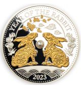 Stříbrná mince Lunar Králík s perlami 1 Oz