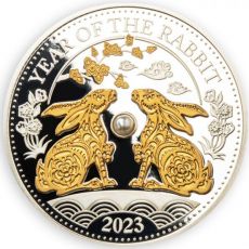 Stříbrná mince Lunar Králík s perlami 1 Oz