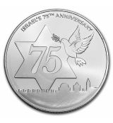 Stříbrná mince Holy Land Mint: Dove of Peace (75. výročí) 1 Oz Izrael 2023