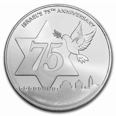 Stříbrná mince Holy Land Mint: Dove of Peace (75. výročí) 1 Oz Izrael 2023