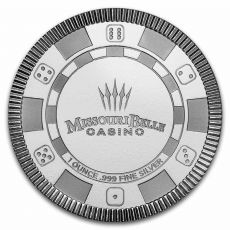 Stříbrná mince žeton kasina Ozark Missouri Belle Casino