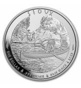 Stříbrná mince Sioux Indian Chief Canoe 1 Oz BU USA 2023