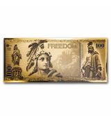 100 miligramů Gold Aurum Note Freedom 24K 2022