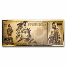 100 miligramů Gold Aurum Note Freedom 24K 2022