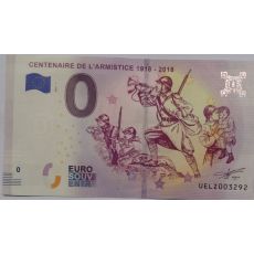 0 euro Centenaire de l'Armistice 1918 - 2018