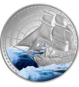 Stříbrná mince Kapitán Cook - Antarktida 1 Oz Niue 2023
