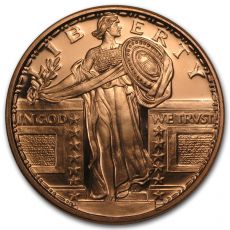 Měděná mince Stálá svoboda ( Standing Liberty ) 1 Oz