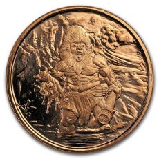 Měděná mince Severské stvoření: Frost Giant 1 Oz
