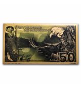 Zlatý slítek Gold Aurum Note – 50 mg Orel (2023 Bald Eagle, 24K) 2023