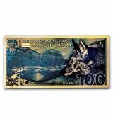 Zlatý slítek Gold Aurum Note Vlk – 100 mg (2023 Gray Wolf, 24K) 2023