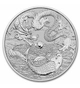 Stříbrná mince Myths & Legends: 1 oz Silver Dragon & Koi BU 2023