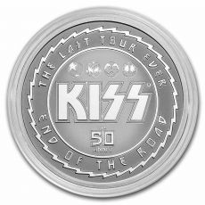 Stříbrná mince 50. výročí KISS 1 Oz $ 2 2023 Niue