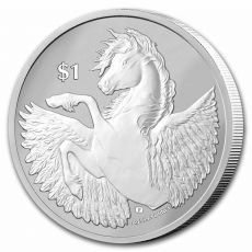 Stříbrná mince Pegasus Reverse Cameo 1 Oz 2023 BU Velká Británie