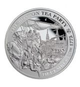 Stříbrná mince The Boston Tea party 1 Oz Svatá Helena 2023