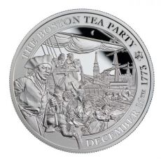 Stříbrná mince The Boston Tea party 1 Oz Svatá Helena 2023