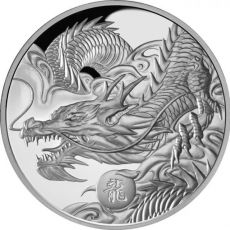 Stříbrná mince Lunární drak 1 Oz 2024 Niue