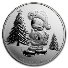 Stříbrná mince Disney Mickey Mouse Christmas $2 Niue 2019 BU