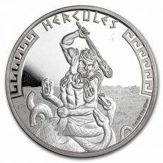 Stříbrná mince hrdinové řecké mytologie: Hercules (Herkules) Abrasion 1 Oz Niue 2023