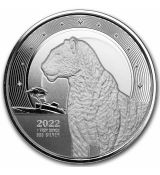 Stříbrná mince African Leopard 1 Oz 2022 Ghanská republika BU