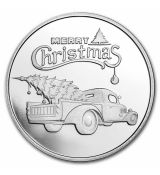 Stříbrná mince Truck & Christmas Tree 1 Oz Vánoce USA