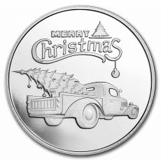 Stříbrná mince Truck & Christmas Tree 1 Oz Vánoce USA
