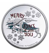 Stříbrná mince Star Wars Season's Greetings 1 Oz $ 2 2022 Niue
