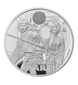 Stříbrná mince Luke Skywalker a princezna Leia 1 Oz 2023 Velká Británie