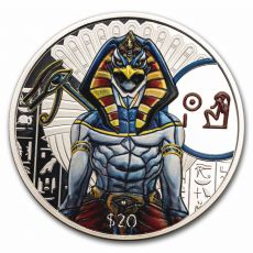 2023 Sierra Leone 2 oz stříbrní egyptskí bohové: Ra (barevný) BU