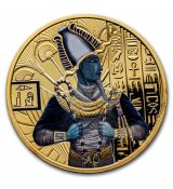 2023 Sierra Leone 1 oz stříbrní pozlacení egyptští bohové: Osiris