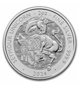 2024 GB 2 oz stříbrná mince Royal Tudor Beasts Seymour Unicorn BU