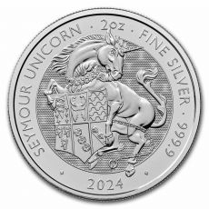 2024 GB 2 oz stříbrná mince Royal Tudor Beasts Seymour Unicorn BU