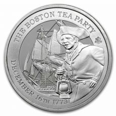 Stříbrná mince 250th Boston Tea Party BU 2023 Svatá Helena 1 oz