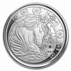 Stříbrná mince 5 Cedis Magical Unicorn 1 Oz Ghana 2023 BU